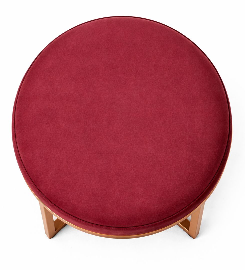 Inez Metal Accent Pouff