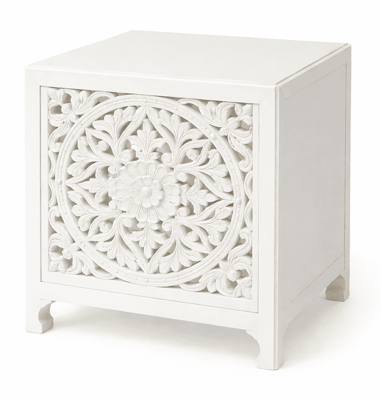 Heritage Carving Bedside Table