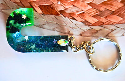 'J' ARORA INSPIRED LETTER KEYCHAIN(LKB00047) 'J' ARORA INSPIRED LETTER KEYCHAIN(LKB00047)