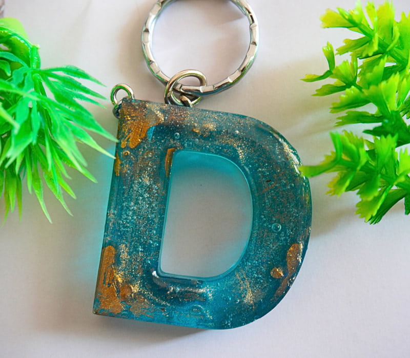 'D' GOLD TRACE KEYCHAIN(LKB00070)