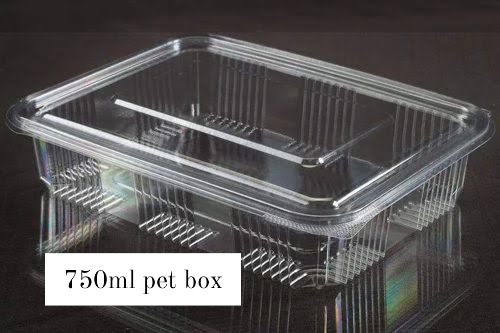 Pvc pet box 750ml