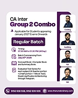 CA Inter Group 2 Combo  | Regular Batch | January  & May 2027 Exam