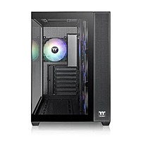 Thermaltake View 380 TG ARGB Mid Tower Case – 360mm Radiator | 4 Pre-Installed Fans | Black