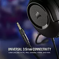 Corsair HS35 v2 Carbon Gaming Headset – 50mm Driver | Over-Ear | 3.5mm | Stereo