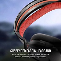 Corsair HS35 v2 Carbon Gaming Headset – 50mm Driver | Over-Ear | 3.5mm | Stereo