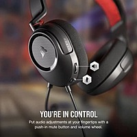 Corsair HS35 v2 Carbon Gaming Headset – 50mm Driver | Over-Ear | 3.5mm | Stereo