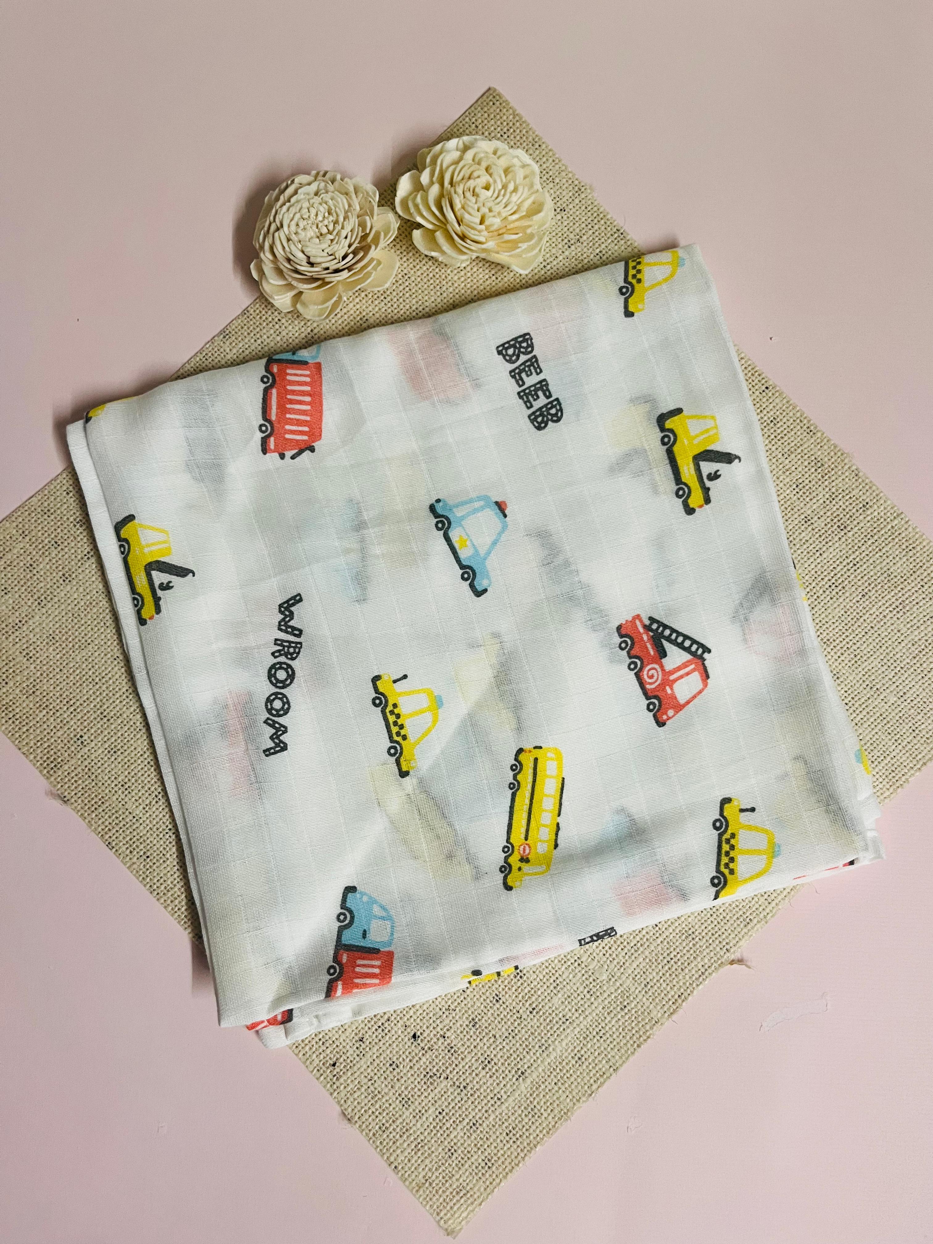 Muslin Swaddle Wrap - Assorted design (100*100cm)