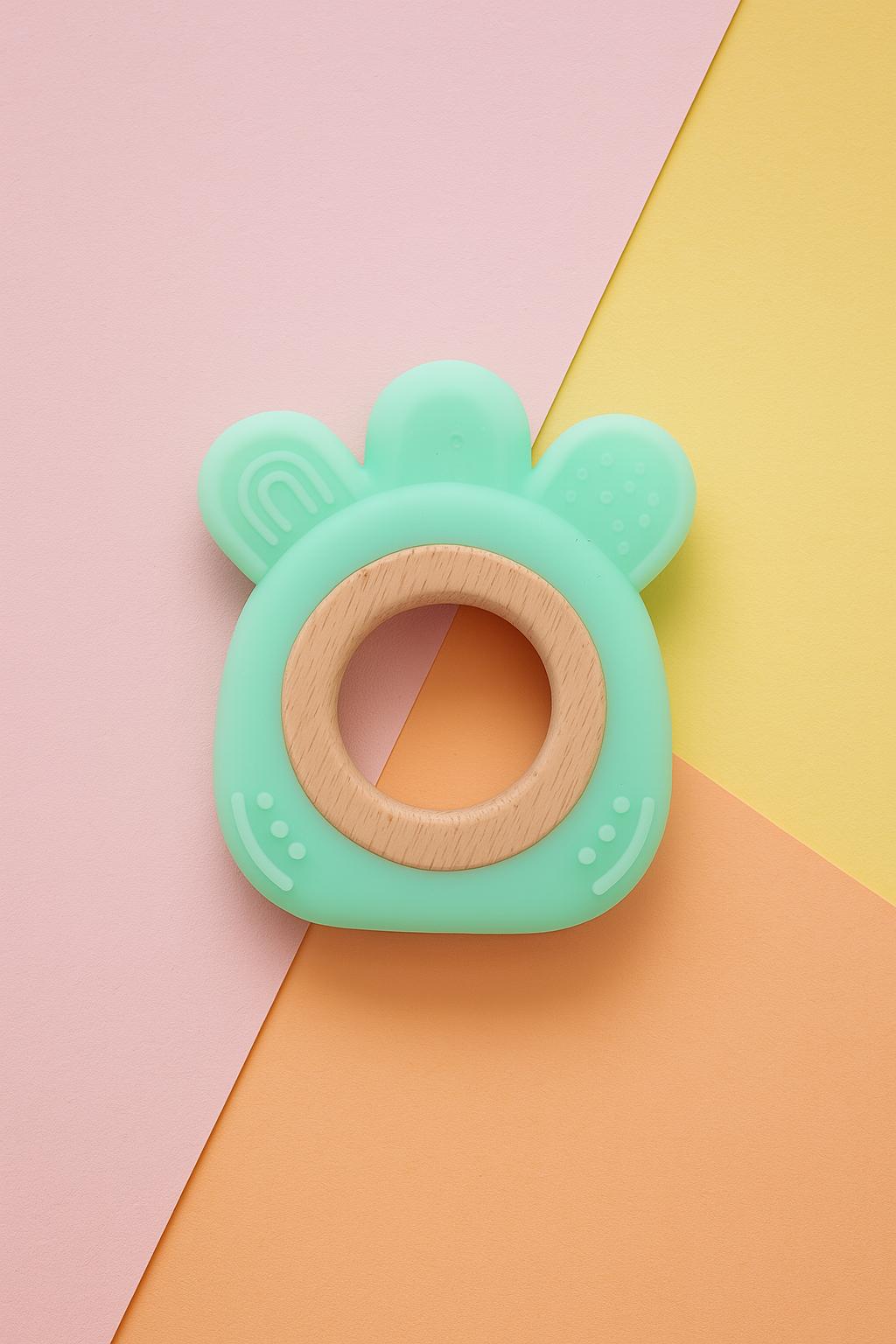 Bloomie Silicone & Wood Flower Teether Bloomie Silicone & Wood Flower Teether