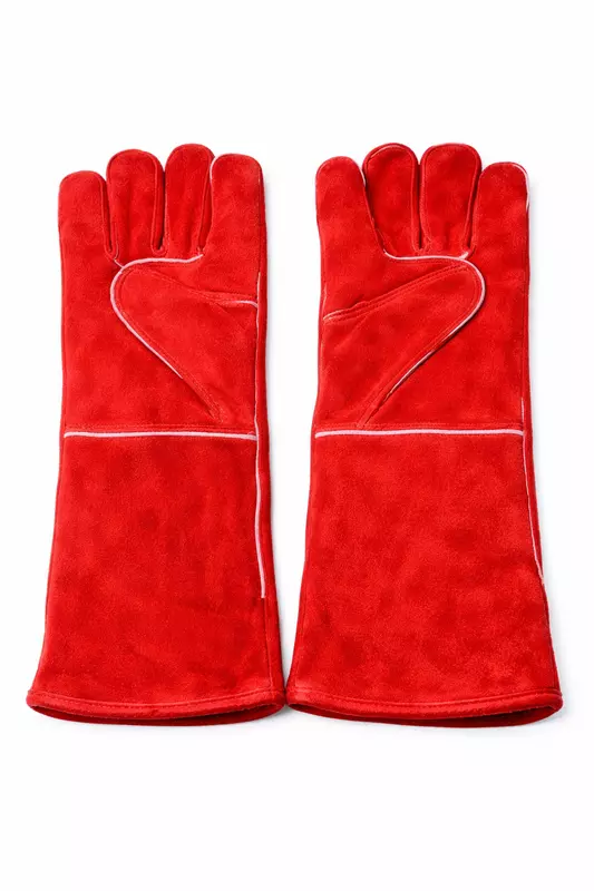 LEATHER Blanket Hand Gloves - Red