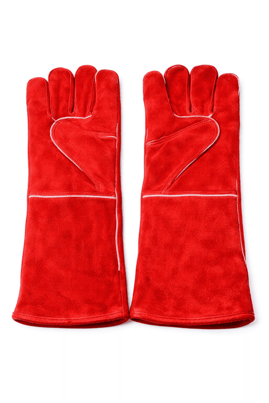 LEATHER Blanket Hand Gloves - Red