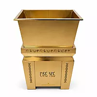 SQUARE DUSTBIN GOLD SHEET