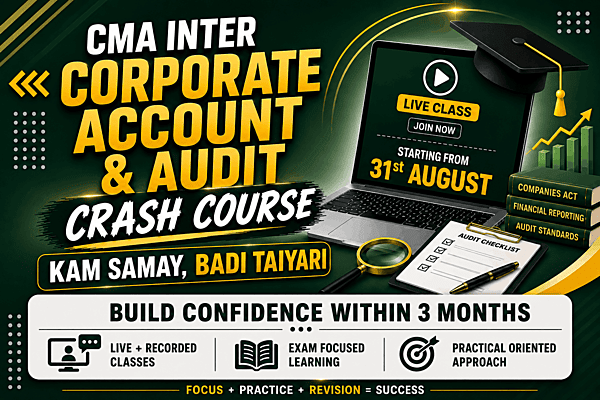 CMA Inter CAA Crash Course By Prof. Suraj Kr. Gupta for Dec 26 CMA Inter CAA Crash Course By Prof. Suraj Kr. Gupta for Dec 26