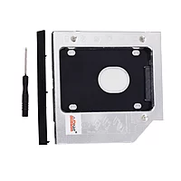 Laptop 2nd Hard Drive Caddy 9.5mm CD/DVD Drive Slot for SSD and HDD