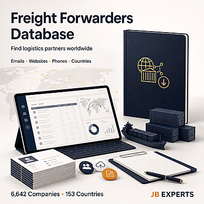 Global Freight Forwarders Database — 6,642 Logistics Companies Across 153 Countries