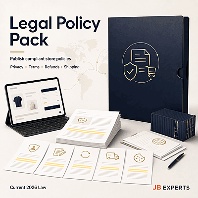 Website Legal Policy Pack – 12 Editable Templates for Online Sellers & Exporters