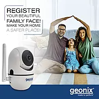 Geonix 1MP Wi-Fi Smart Security Camera, White, 1 Year Warranty, GXWC1MP