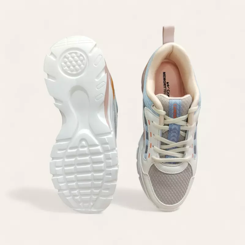 Campus Bliss Off-White/Peach - Women's Running Shoes