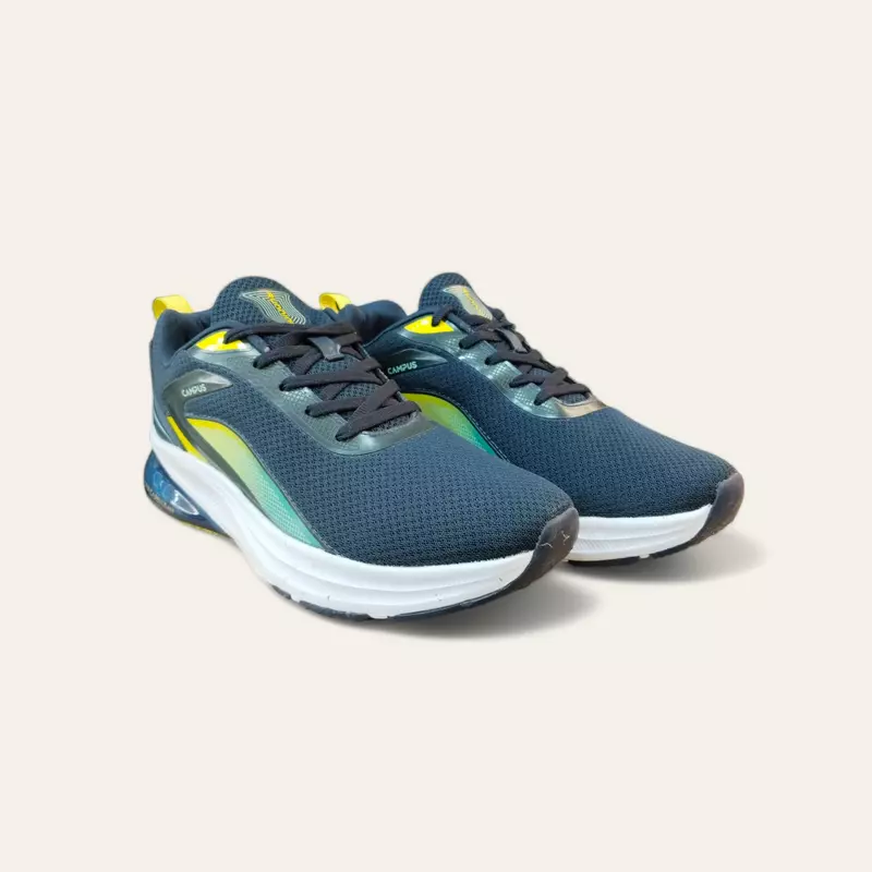 Campus Bonus Navy/Lemon - Men's Running Shoes