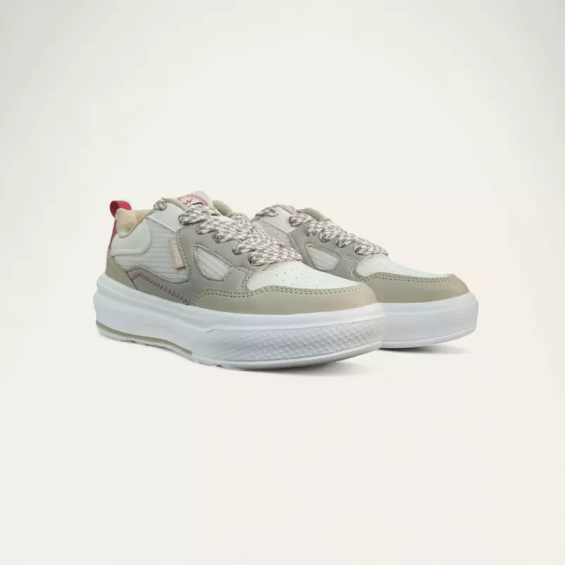 Campus Draw Off White/Camel - Women's Casual Sneakers