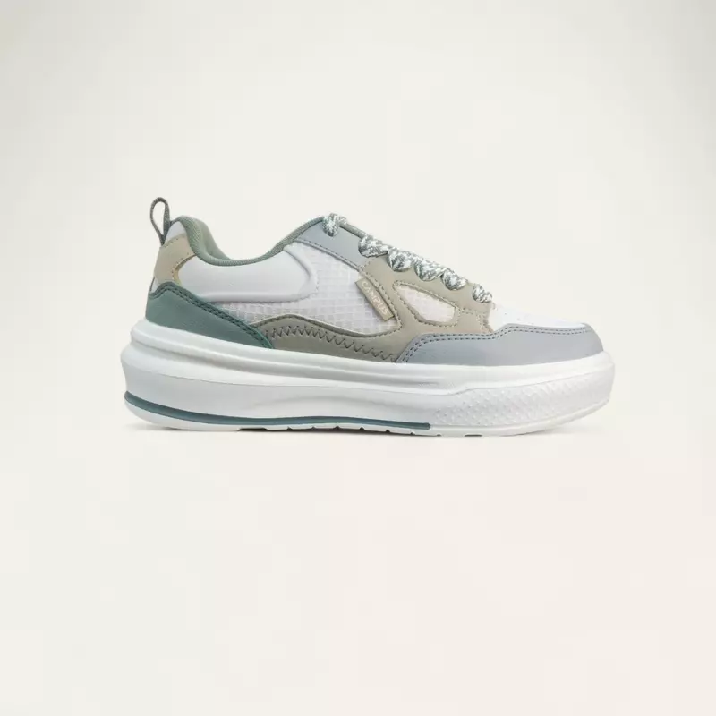 Campus Draw White/Green - Women's Casual Sneakers