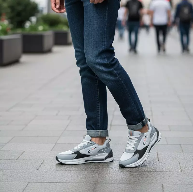 Campus Level White/Grey - Men's Casual Shoes