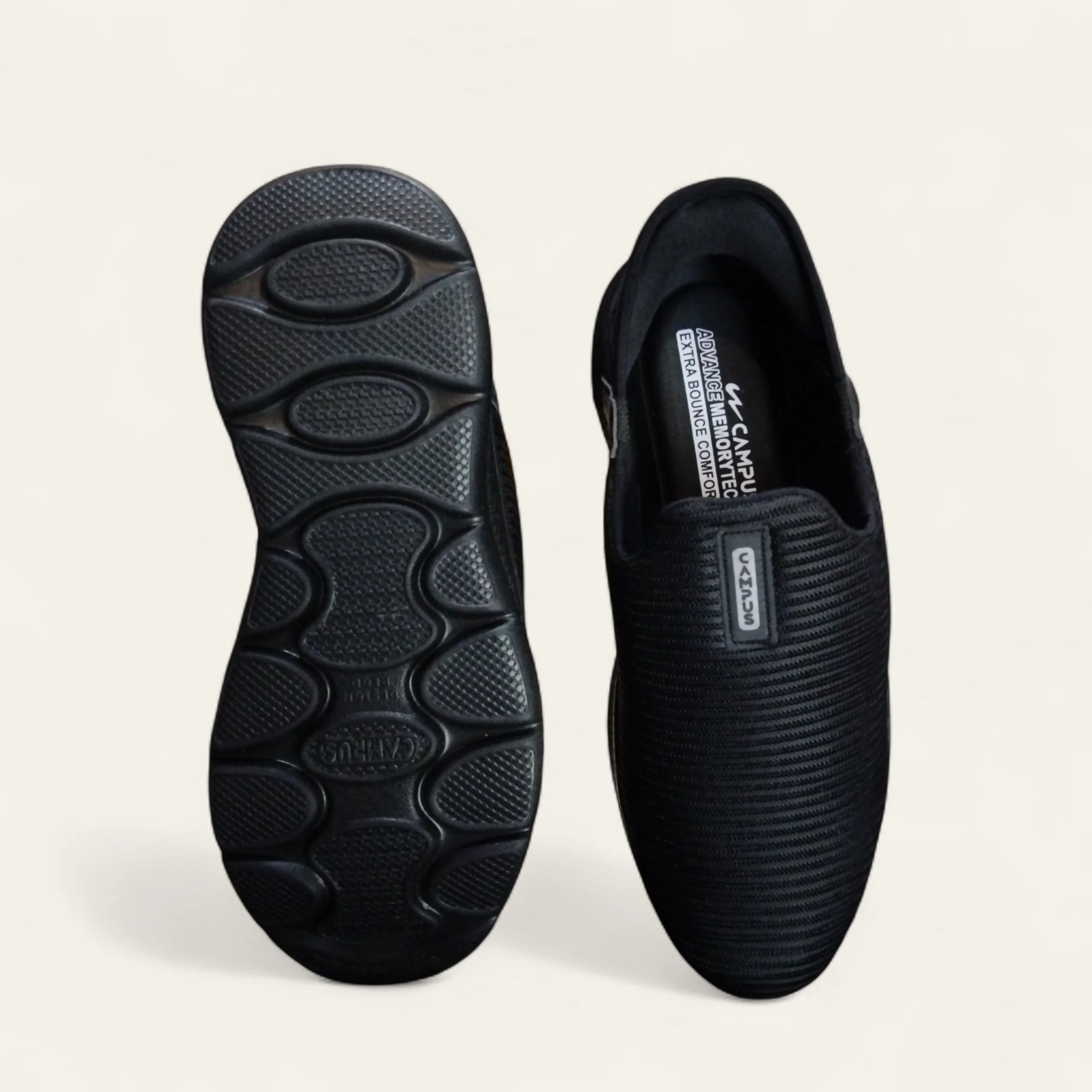 Campus Lit Black - Men's Laceless Touchfree Shoes