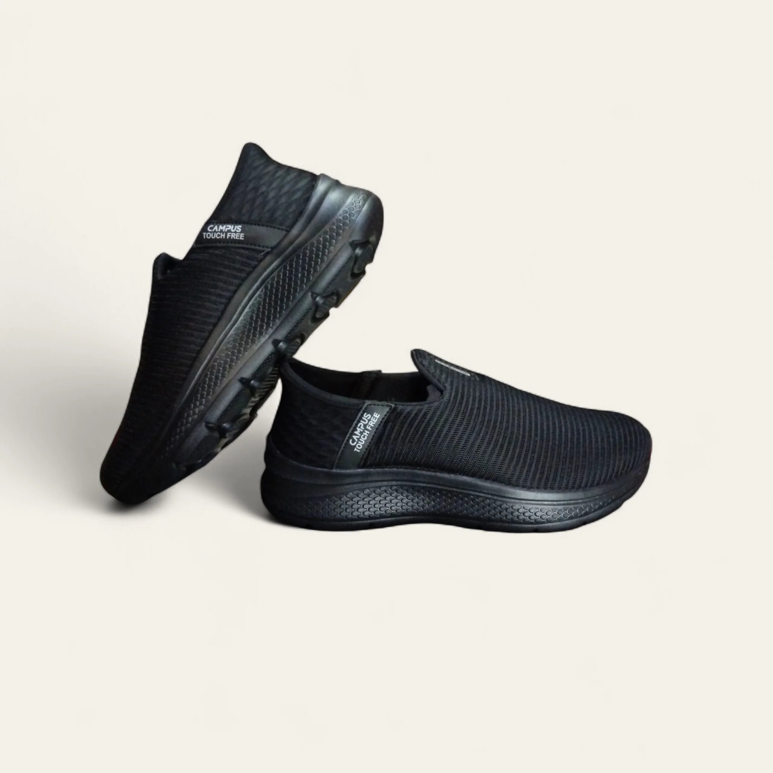 Campus Lit Black - Men's Laceless Touchfree Shoes