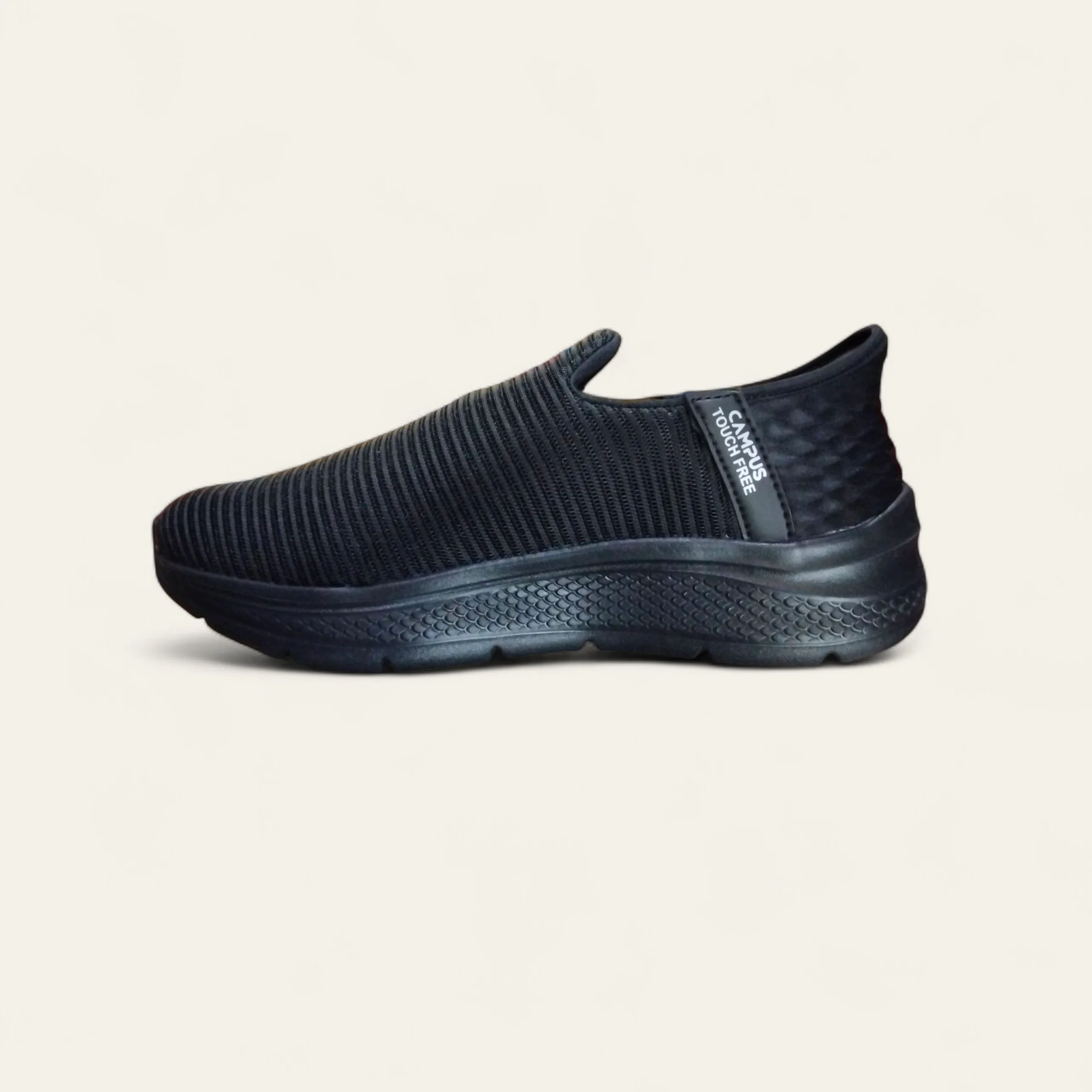 Campus Lit Black - Men's Laceless Touchfree Shoes