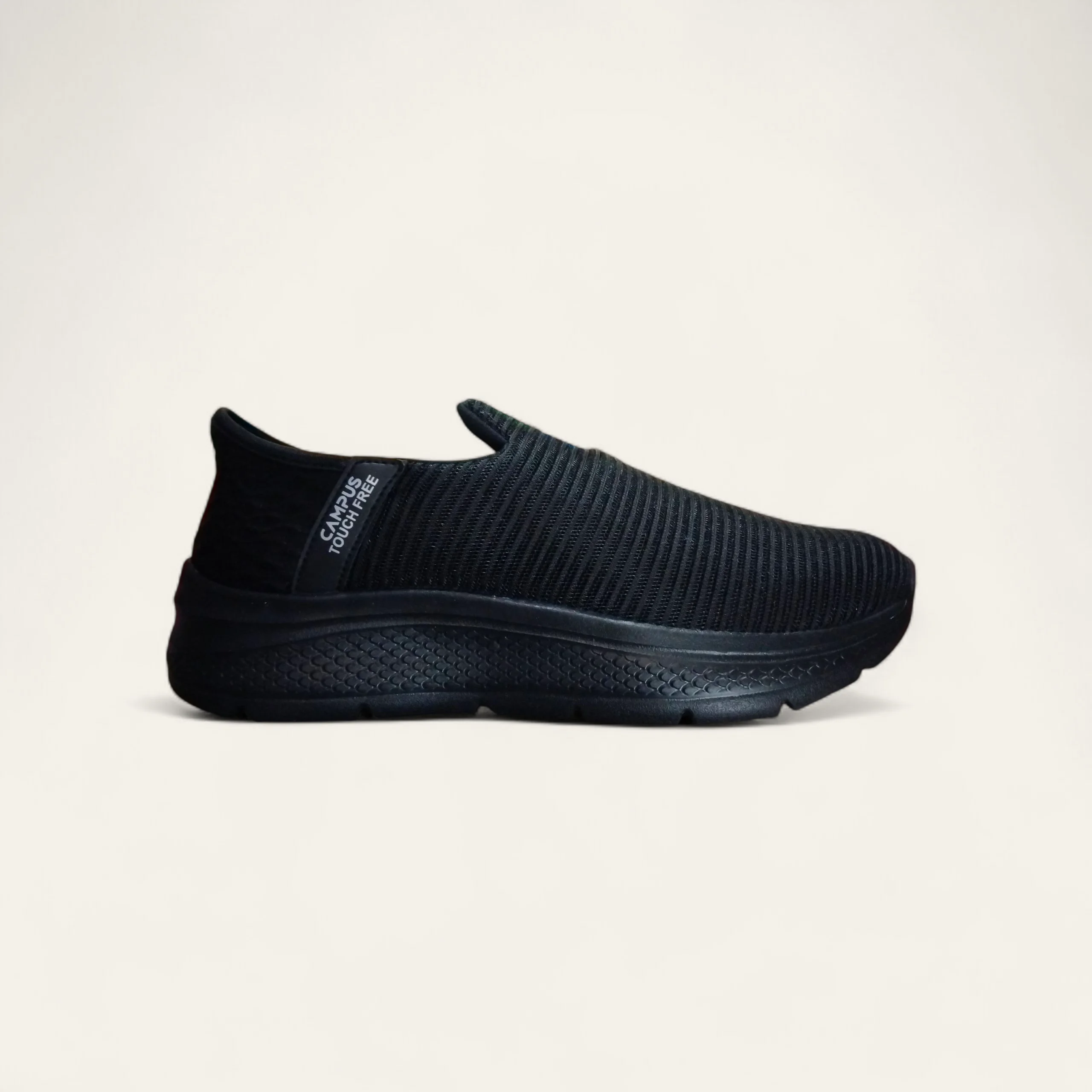 Campus Lit Black - Men's Laceless Touchfree Shoes