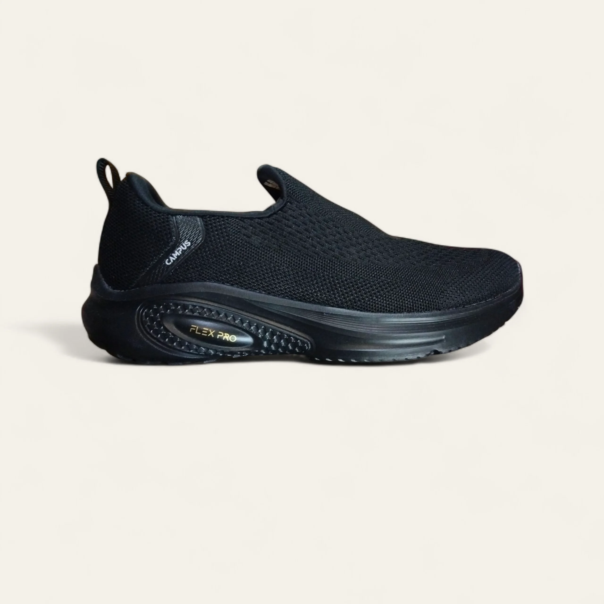 Campus Wikies Black - Men's Without Lace Shoes