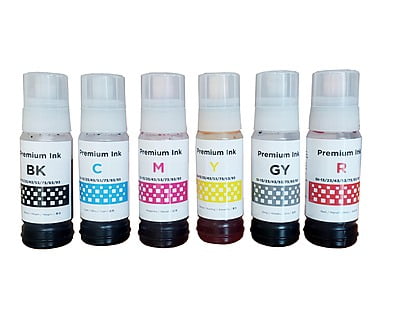 GoColor GI-73 Refill Ink for Canon G570, G670, G550, G650, G620 Printers (All 6 Color BK/C/M/Y/R/GY) GoColor GI-73 Refill Ink for Canon G570, G670, G550, G650, G620 Printers (All 6 Color BK/C/M/Y/R/GY)