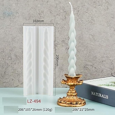 Silicon Mold Candle Spiral Taper Pillar