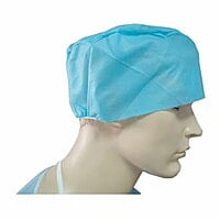 ET Dental Non Woven Disposable Surgeon's Cap | Pack of 100 | Breathable Surgical Bouffant Caps