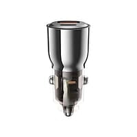 Champion 95W transparent Metallic Car Charger with Dual Port Type C and USB , Fast Charging Compatible with iPhones, Android Smartphones & Tablets (Black) Champion 95W transparent Metallic Car Charger with Dual Port Type C and USB , Fast Charging Compatible with iPhones, Android Smartphones & Tablets (Black)