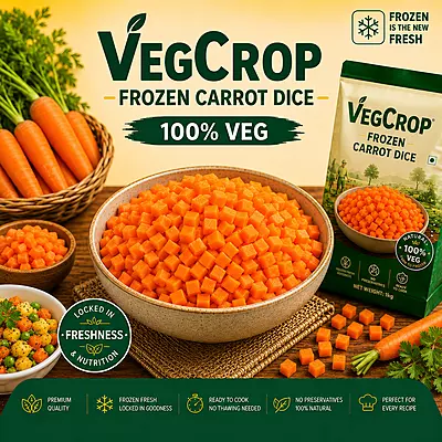 Frozen Diced Carrot 1kg