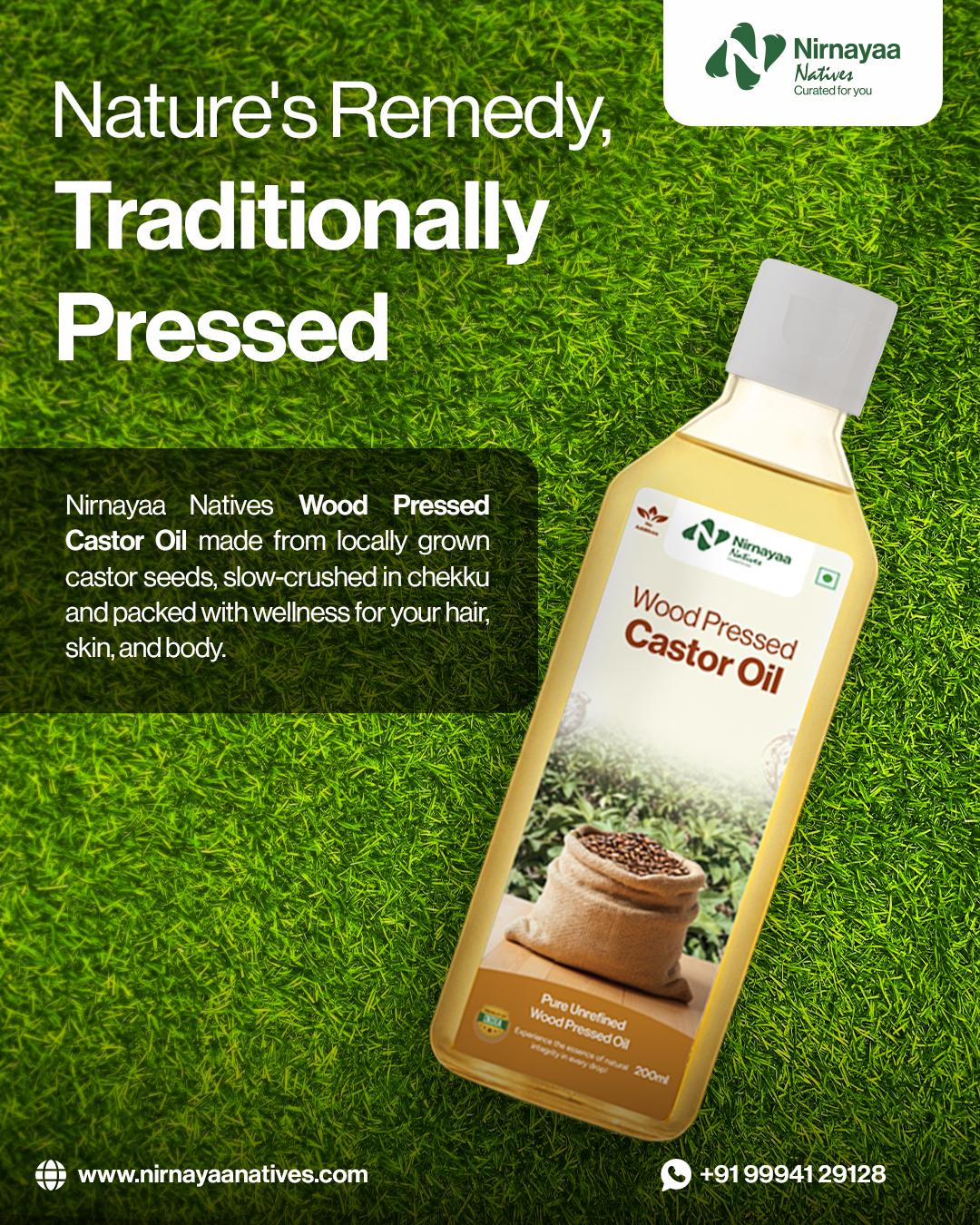Wood Pressed Castor Oil