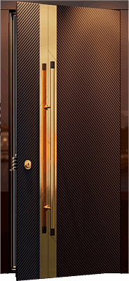 Elegant 2.5D HDHMR Door with Golden Accent