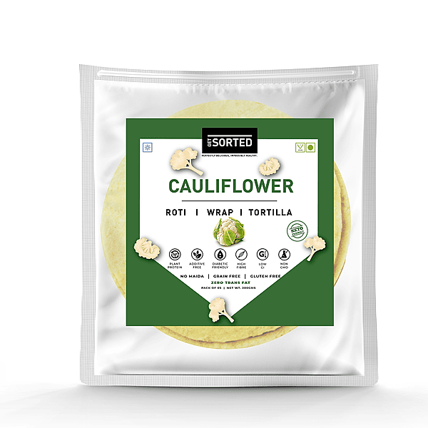 Cauliflower Roti (Pack Of 5) | 2.7 Gms Net Carbs