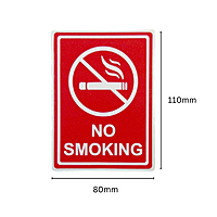 Pack of 3 No Smoking Self-Adhesive Labels 80x110mm