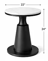 Ravine Solidwood Accent Peg Sofa Marble Top End Table