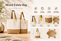 Mixed fabric bag