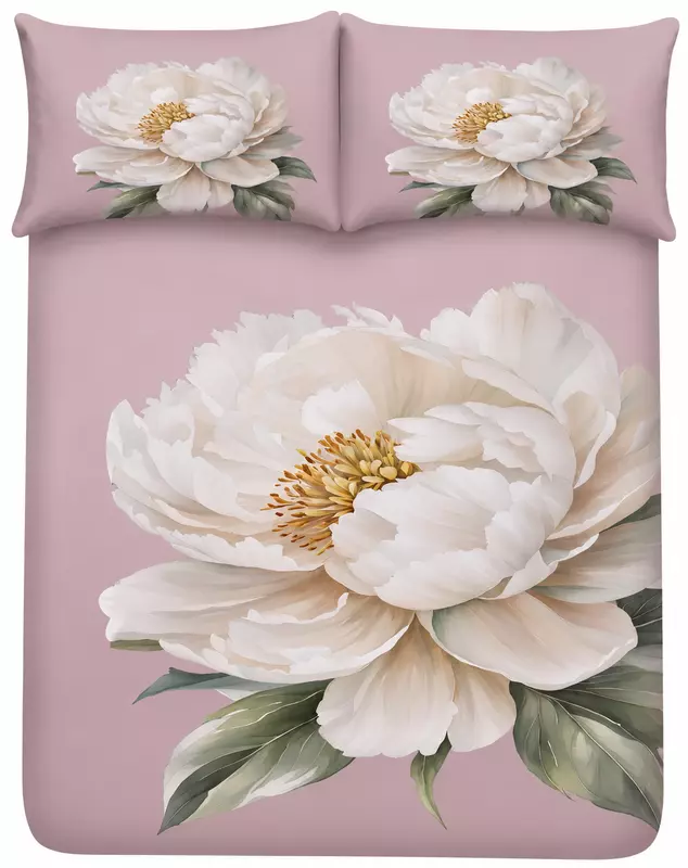 Purple 7D Digital Print Bedsheet Soft, Stylish & Premium Quality Bed Sheet King-225 x 250 CM)