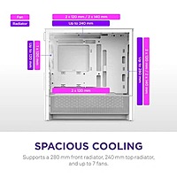 NZXT H3 Flow White Mini-Tower Case (2025) – M-ATX | High Airflow | USB-C