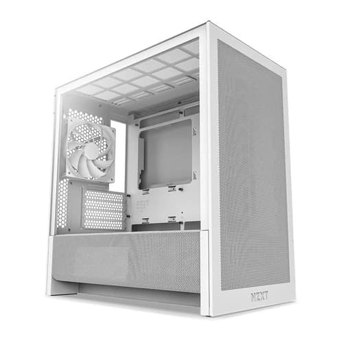 NZXT H3 Flow White Mini-Tower Case (2025) – M-ATX | High Airflow | USB-C