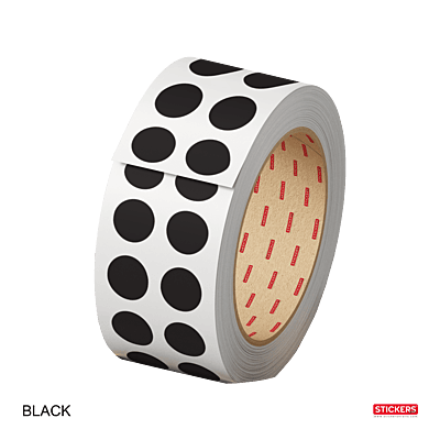 10mm - Round - Solid Colours - Colour Coding Stickers - Permanent Adhesive