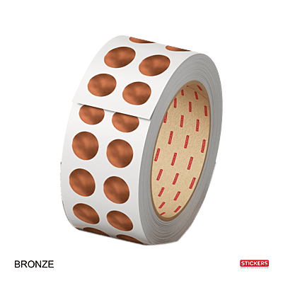 10mm - Round - Metallic - Colour Coding Stickers - Permanent Adhesive