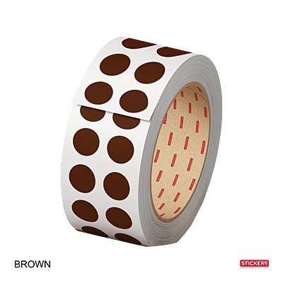 10mm - Round - Solid Colours - Colour Coding Stickers - Permanent Adhesive