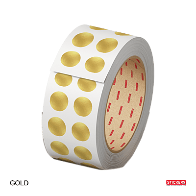 10mm - Round - Metallic - Colour Coding Stickers - Permanent Adhesive