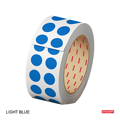 10mm - Round - Solid Colours - Colour Coding Stickers - Permanent Adhesive