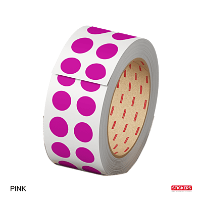 10mm - Round - Solid Colours - Colour Coding Stickers - Permanent Adhesive